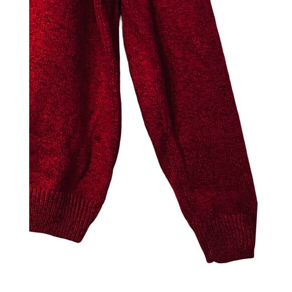 Chaps Mens Sweater Size XXL Red Long Sleeve Heavy Relaxed Fit Zip Pullover NEW - Picture 7 of 11